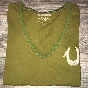 Olive green True religion shirt